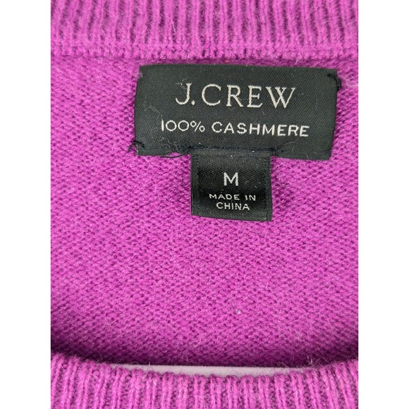 J Crew 100% Cashmere Crewneck Sweater Pink M Quiet Luxury Preppy Soft Girl - Picture 8 of 10